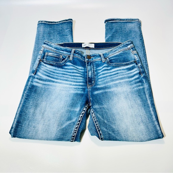 BKE jeans Payton Mid Rise Straight leg jeans distressed stretchy women Size 32 - Picture 2 of 12